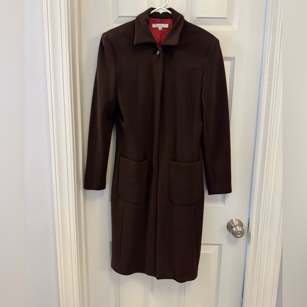 Vintage Barneys New York Coop Merino Wool long coat.  Size Small